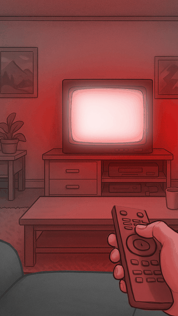 The living room storyboard, playing through frame by frame