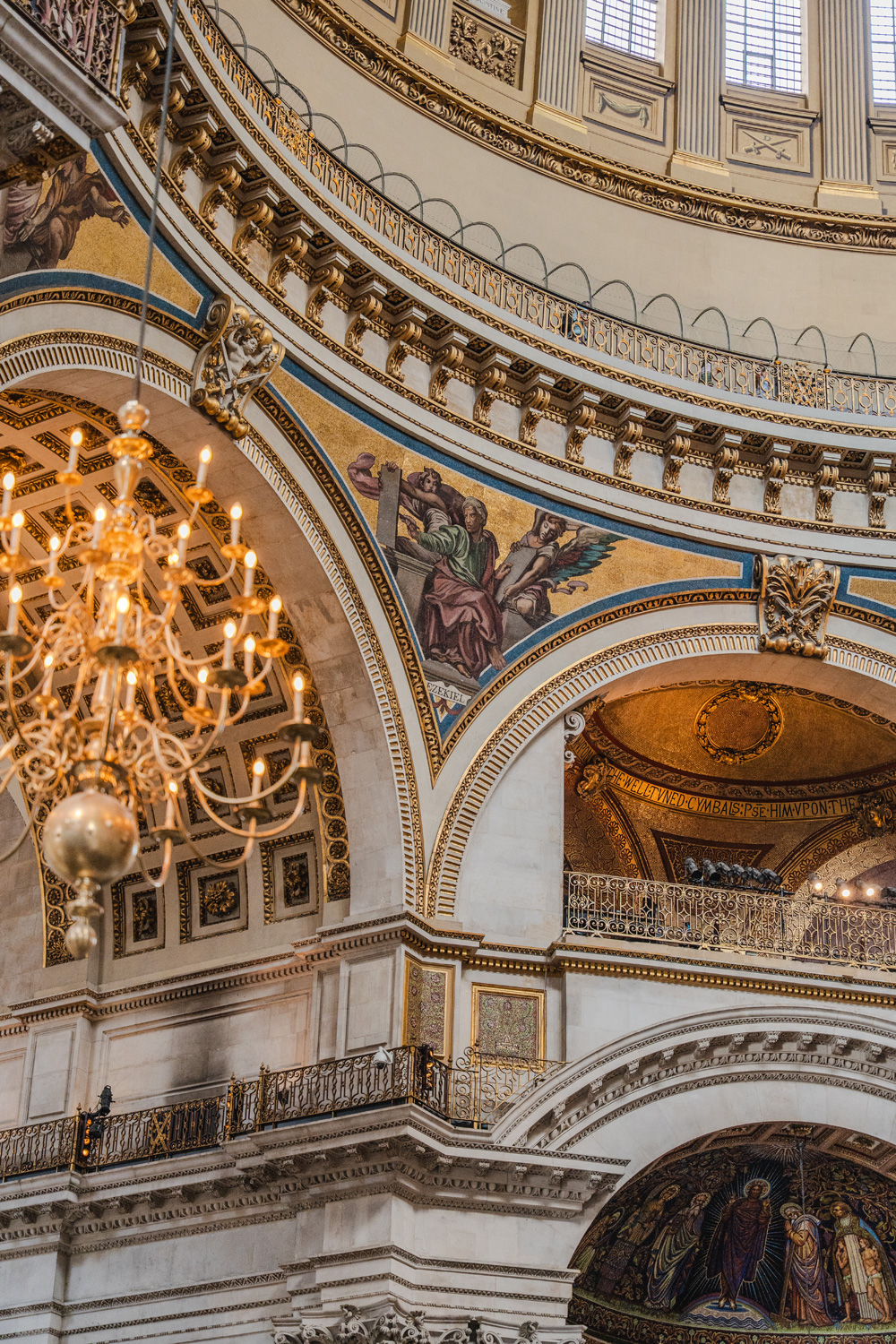 The interior dome of St Paul's Cathedral