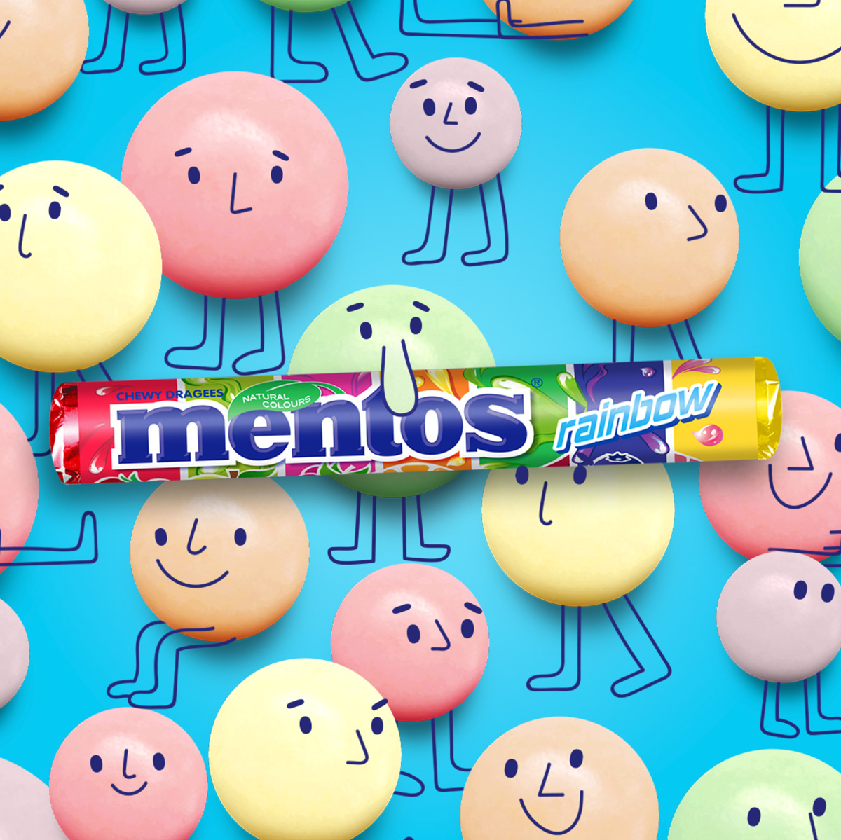 Flavours smiley faces graphic