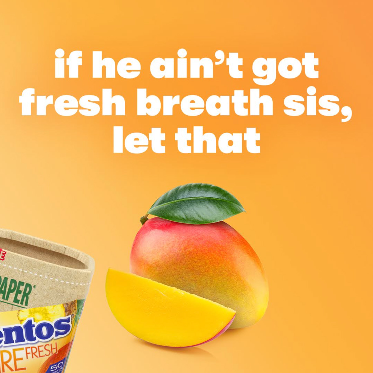 Fresh breath fruit meme graphic