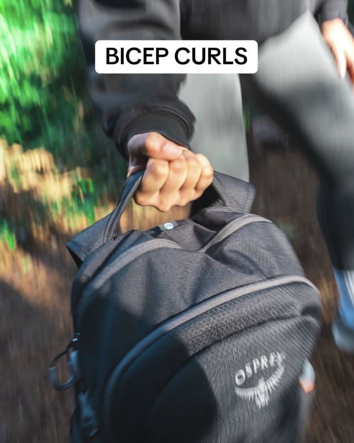 Winter gym carousel, bicep curls