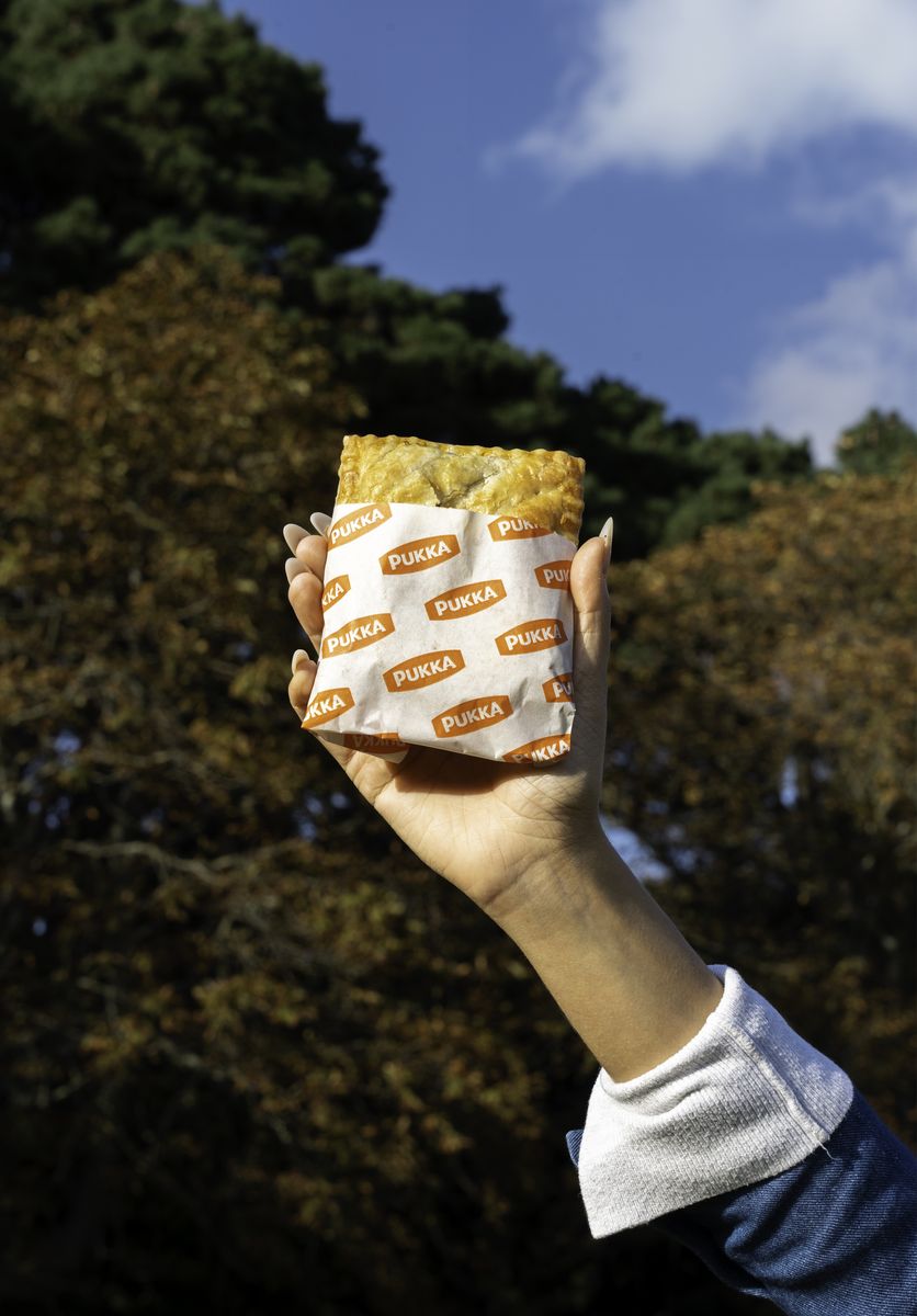 Pie pint holder product shot, slice